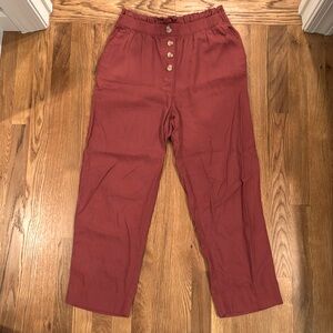 LOFT High Rise linen feel crop pant